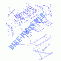 Portapacchi posteriore and FENDERS   Z14XE7EAL/X (49RGRRACKMTG13RZR4) per Polaris RZR 4 800 EPS LE 2014