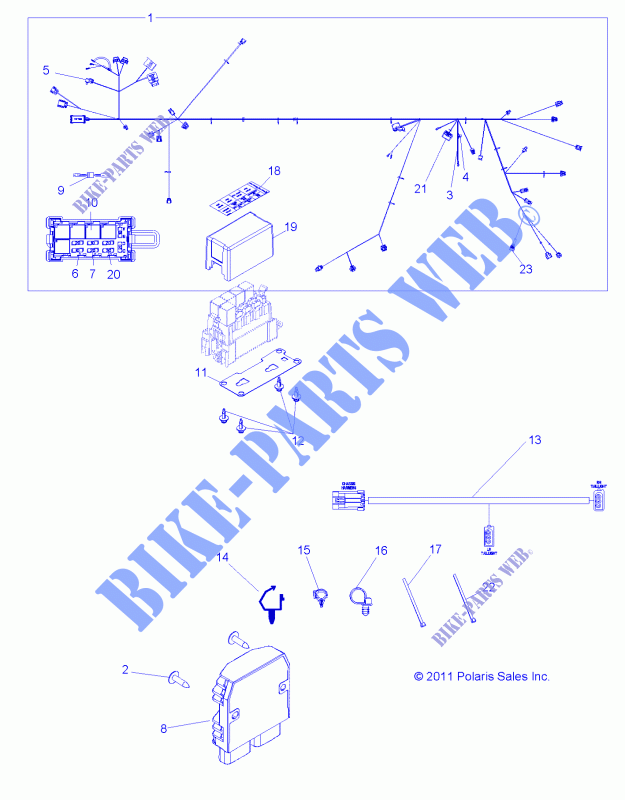 CABLAGGIO   Z14XE7EAL/X (49RGRHARNESS12RZR4EPS) per Polaris RZR 4 800 EPS LE 2014
