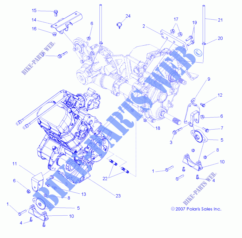 MOTORE, TRASMISSIONE DI MONTAGGIO   Z14XE7EAL/X (49RGRMOTOREMTG10RZRS4) per Polaris RZR 4 800 EPS LE 2014