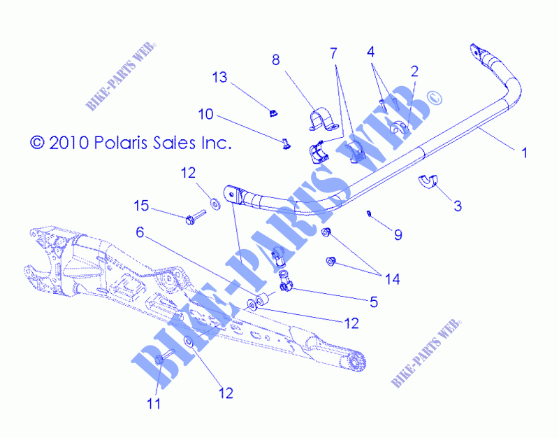 TORSION BAR, REAR   Z14XT9EAO (49RGRSTABILIZERRR11RZR875) per Polaris RZR 4 900 LE 2014