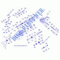 TRASMISSIONE, PRINCIPALE SCATOLA INGRANAGGI   Z14VH57AD (49RGRTRANS1333051) per Polaris RZR 570 / EPS LE 2014