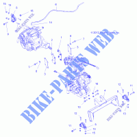 MOTORE, MOTORE and TRASMISSIONE DI MONTAGGIO   R13VH57AD/6EAK (49RGRMOTOREMTG13RZR570) per Polaris RZR 570 EFI 2013