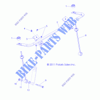 BARRA STABILIZZATRICE, FRONT   R13VH57FX (49RGRSTABILIZERFRT12RZR570) per Polaris RZR 570 EFI INTL 2013