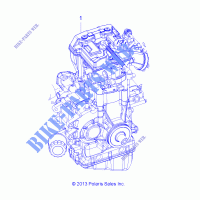 BLOCCO LUNGO   A14MH57TD (49RGRSB14SP570) per Polaris SPORTSMAN 570 EFI HD 2014
