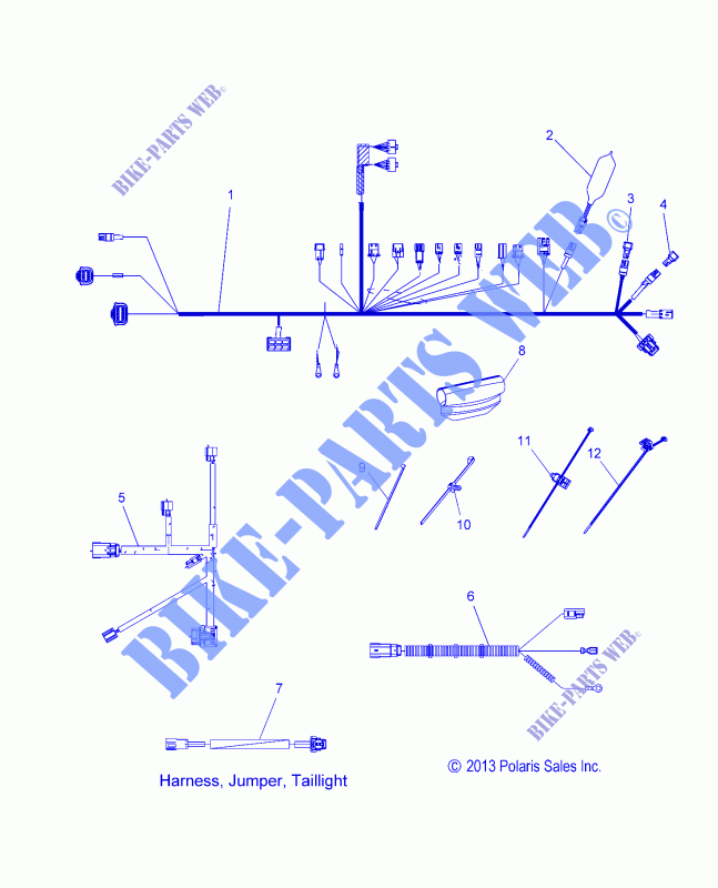 CABLAGGIO   S16CJ5BSL/BEL (49SNOWHARNESS14550) per Polaris INDY 2016