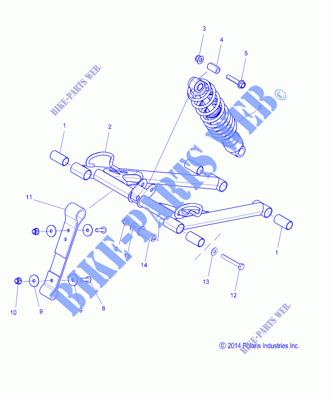 ANTERIORE COPPIA ARM   S15DF8 ALL OPZIONI (49SNOWFTA15PROS) per Polaris RUSH 2015