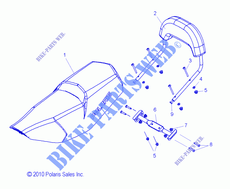 SEDE and SCHIENALE   S14CT5BEL/BSM/BSL (49SNOWSEDE11550TRG) per Polaris INDY 2014