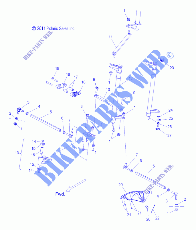 INFERIORE STERZO   S14BA6GSL (49SNOWTIMONELWR12800SB) per Polaris SWITCHBACK 2014