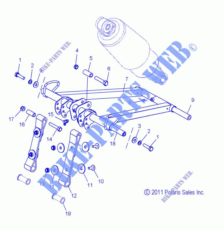ANTERIORE COPPIA ARM   S14CL6/CW6 ALL OPZIONI (49SNOWFTA12SBASLT) per Polaris ASSAULT 2014