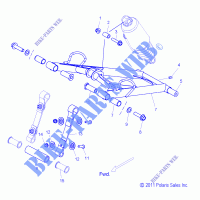 ANTERIORE COPPIA ARM   S12BF8GSA/GSL (49SNOWFTA12800SB) per Polaris RUSH 2012