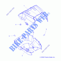 FARO POD   A14TN5EAA/EAD (49ATVFARO FANALE09SPXP550) per Polaris SPORTSMAN X2 550 EPS 2014