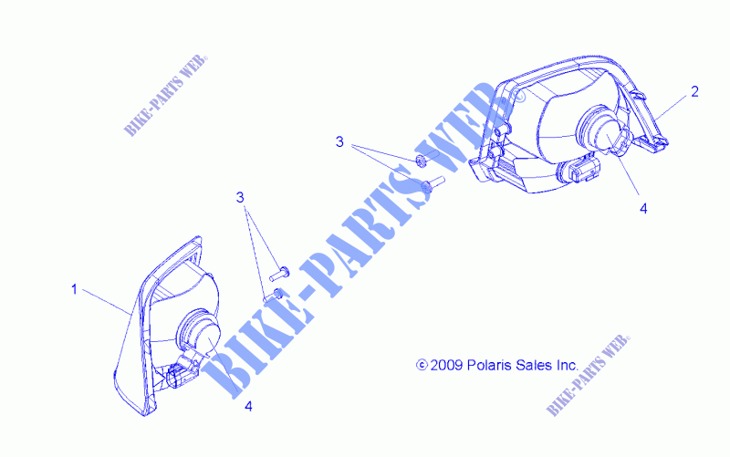 FANALE POSTERIORES   A14TN5EAA/EAD (49ATVTAILLAMPS10SP550X2) per Polaris SPORTSMAN X2 550 EPS 2014