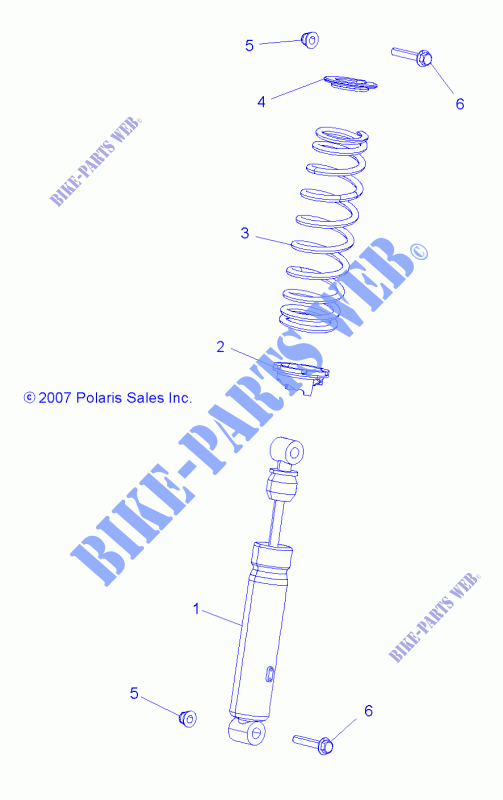 SHOCK ANTERIORE   A14TN5EAA/EAD (49ATVSHOCKFRT7043168) per Polaris SPORTSMAN X2 550 EPS 2014