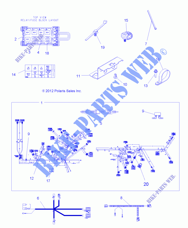 CABLAGGIO   A13ZN5EAD/K/L/T (49ATVHARNESS13SPEPS550) per Polaris SPORTSMAN 550 EPS 2013
