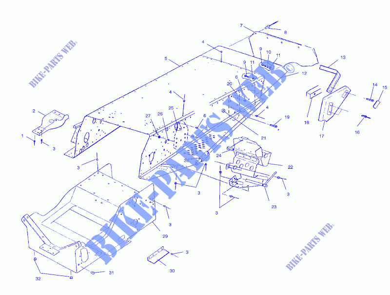 TUNNEL   S02SR5AS (4969336933A004) per Polaris RMK 2002