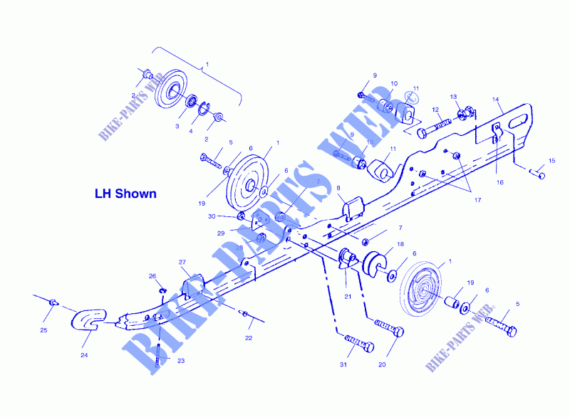 Guida di montaggio (SUSPENSION)   S00SS7AS (4954095409c001) per Polaris SKS 2000