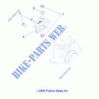 MOTORE, CARBURATORE BRACKET   A12NG50FA (49ATVCARBBRKT10TBLZR) per Polaris SCRAMBLER 500 4X4 INTL 2012