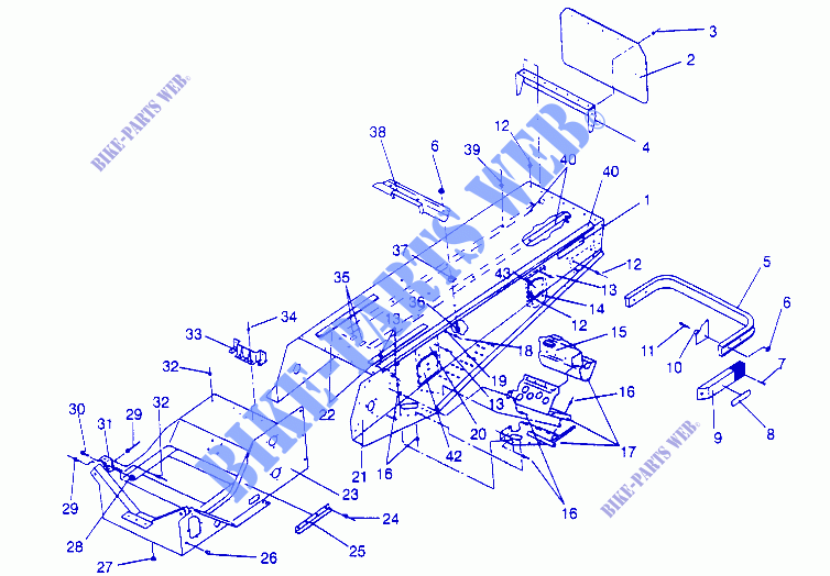 MONTAGGIO TUNNEL 600 XCR 0951676 (4929132913A006) per Polaris XC 1995