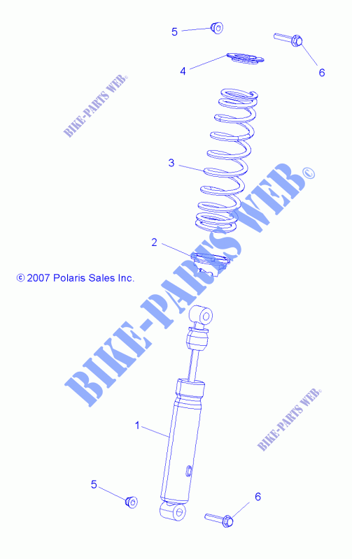 SHOCK ANTERIORE   A12TN55FA (49ATVSHOCKFRT7043168) per Polaris SPORTSMAN X2 550 INTL 2012
