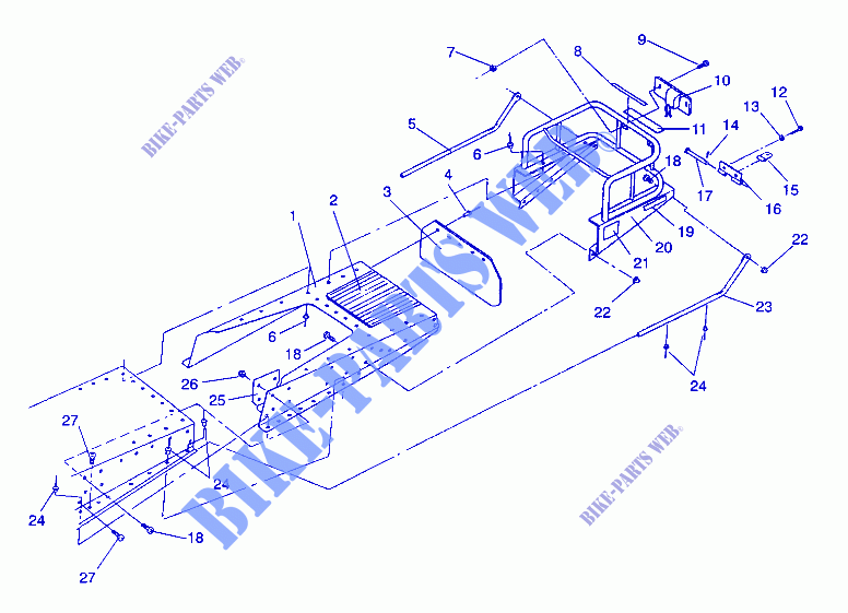 ESTENSIONE RACK   TUNNEL LITE GT/0933133 AND STARLITE GT/0933127 (4923232323005A) per Polaris OTHERS 1993