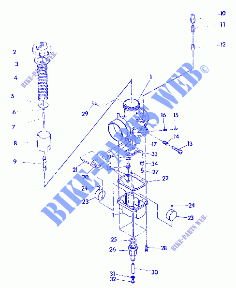 CARBURATORE 440 XCR (4921352135043A) per Polaris XC 1992