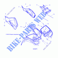 FRONT CAB AND SIDE PANELS   A18SEA57F1/SEE57F1/7 (101071) per Polaris SPORTSMAN 570 EPS EU 2018