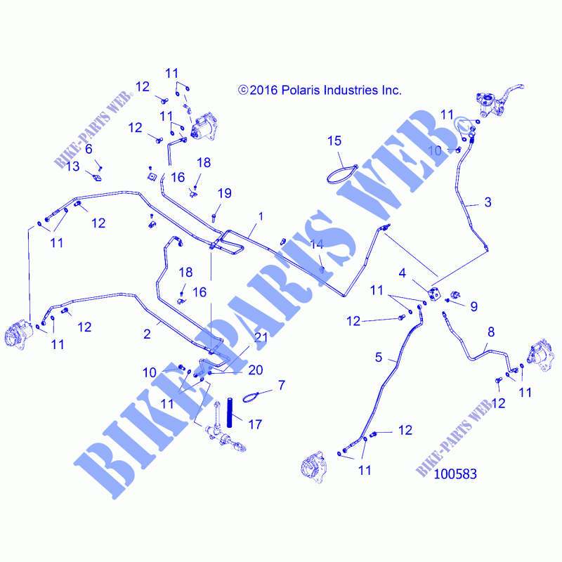 LINEE FRENO   A17SWE57A1 (100583) per Polaris SPORTSMAN 570 EFI X2 EPS 2017