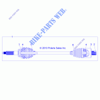 DRIVE TRAIN, POSTERIORE DRIVE SHAFT   R18RVU99AS (49RGRSHAFTDRIVERR1332878) per Polaris RANGER CREW XP 1000 EPS NORTHSTAR HVAC EDITION 2018