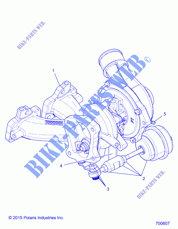 ENGINE, TURBO CHARGER   Z17VDE92NG/NM/NK (700607) per Polaris RZR XP TURBO MD 2017