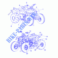 DECALS   A10KA09AB/AD (49ATVDECALSS09OUT90) per Polaris OUTLAW 90 2010