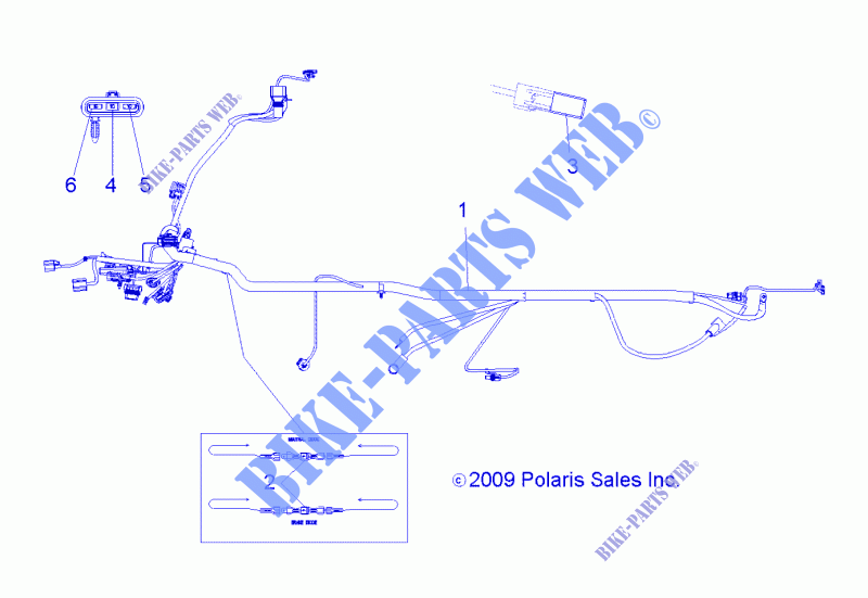 CABLAGGIO   A10NG50FA (49ATVHARNESS10SCRAMI) per Polaris SCRAMBLER 500 4X4 INTL 2010