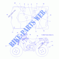 DECALS   A09ZX85/8X ALL OPZIONI (49ATVDECALSS09SPEPS850) per Polaris SPORTSMAN XP EPS 850 2009