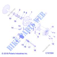 TRASMISSIONE, PRIMARY CLUTCH   A20SGE95AK (C101504) per Polaris SPORTSMAN XP 1000 S 55