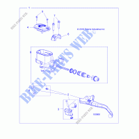 BRAKES, FRONT BRAKE LEVER AND CILINDRO PRINCIPALE   A20SHE57AN/AF (100868) per Polaris SPORTSMAN 570 PREMIUM 2020