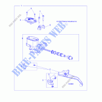 BRAKES, FRONT BRAKE LEVER AND CILINDRO PRINCIPALE   A20SEE57A1/A4/A7/A9 (100868) per Polaris SPORTSMAN 570 EPS 2020