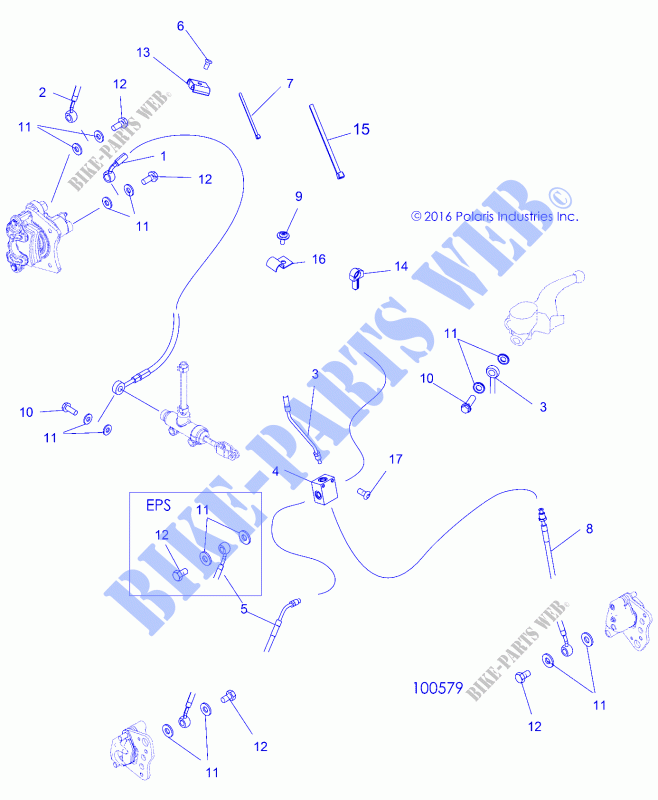LINEE FRENO   A20SEG50A1/A5 (100579) per Polaris SPORTSMAN 450 HO UTILITY 2020