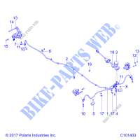 LINEE FRENO AND MASTER CYLINDER   A19HZA15A1/A7/B1/B7 (C101403) per Polaris RANGER 150 EFI 2019