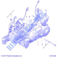 ENGINE, ENGINE AND TRASMISSIONE DI MONTAGGIO   A19HZA15N1/N7 (C101428) per Polaris ATV RGR 150 EFI  2019