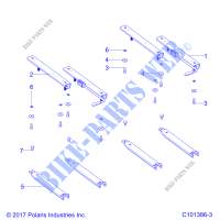 SEDE SLIDERS   A18HZA15B4 (C101386 3) per Polaris RGR 150 EFI 2018