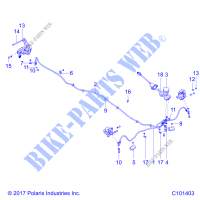 LINEE FRENO AND MASTER CYLINDER   A18HZA15N4 (C101403) per Polaris RGR 150 EFI 2018