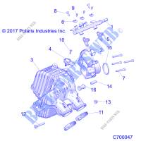 ENGINE, PRESA D'ARIA MANIFOLD    R20RSM99AL (C700047) per Polaris RANGER CREW XP 1000 EPS MUD 2020