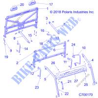 CHASSIS, CABINA   R19RSB99A9/B9 (C700170) per Polaris RANGER 1000 CREW BACK COUNTRY 49/50S 2019