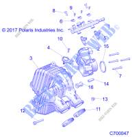 ENGINE, PRESA D'ARIA MANIFOLD    R19RSB99A9/B9 (C700047) per Polaris RANGER 1000 CREW BACK COUNTRY 49/50S 2019