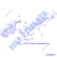 CARROZZERIA POSTERIORE FASCIA   Z20S1E99AG/AK/BG/BK (C700093 7) per Polaris RZR RS1 2020