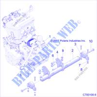 MOTORE, MOUNTING   Z20S1E99AG/AK/BG/BK (C700106 8) per Polaris RZR RS1 2020