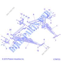 SOSPENSIONE POSTERIORE CONTROL ARMS   Z20P4E92AC/BC (C700723) per Polaris RZR TURBO S 2020