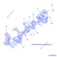 FRENO POSTERIORE CALIPER   Z19VPE92AM/BM (C700356 2) per Polaris RZR XP 4 TURBO S VELOCITY 2019