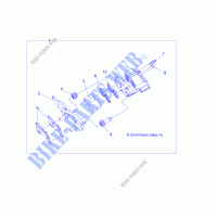 FRENO ANTERIORE CALIPER   Z17VBA87A2/E87AB/AK/AM/LK (49RGRCALIPER15RZR900) per Polaris 	RZR 900 60 INCH ALL OPTIONS 2017      