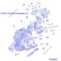 ENGINE, PRESA D'ARIA MANIFOLD   R20RSR99/A (C700047) per Polaris RANGER CREW 1000 WINTER PREP FACTORY CHOICE 2020