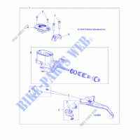 FRENOS, FRONT FRENO LEVER AND MASTER CYLINDER   A21SEE50A1/A5/CA1/CA5 (100868) per Polaris SPORTSMAN 450 HO EPS 2021